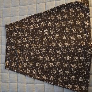Linen Eddie Bauer Floral Skirt